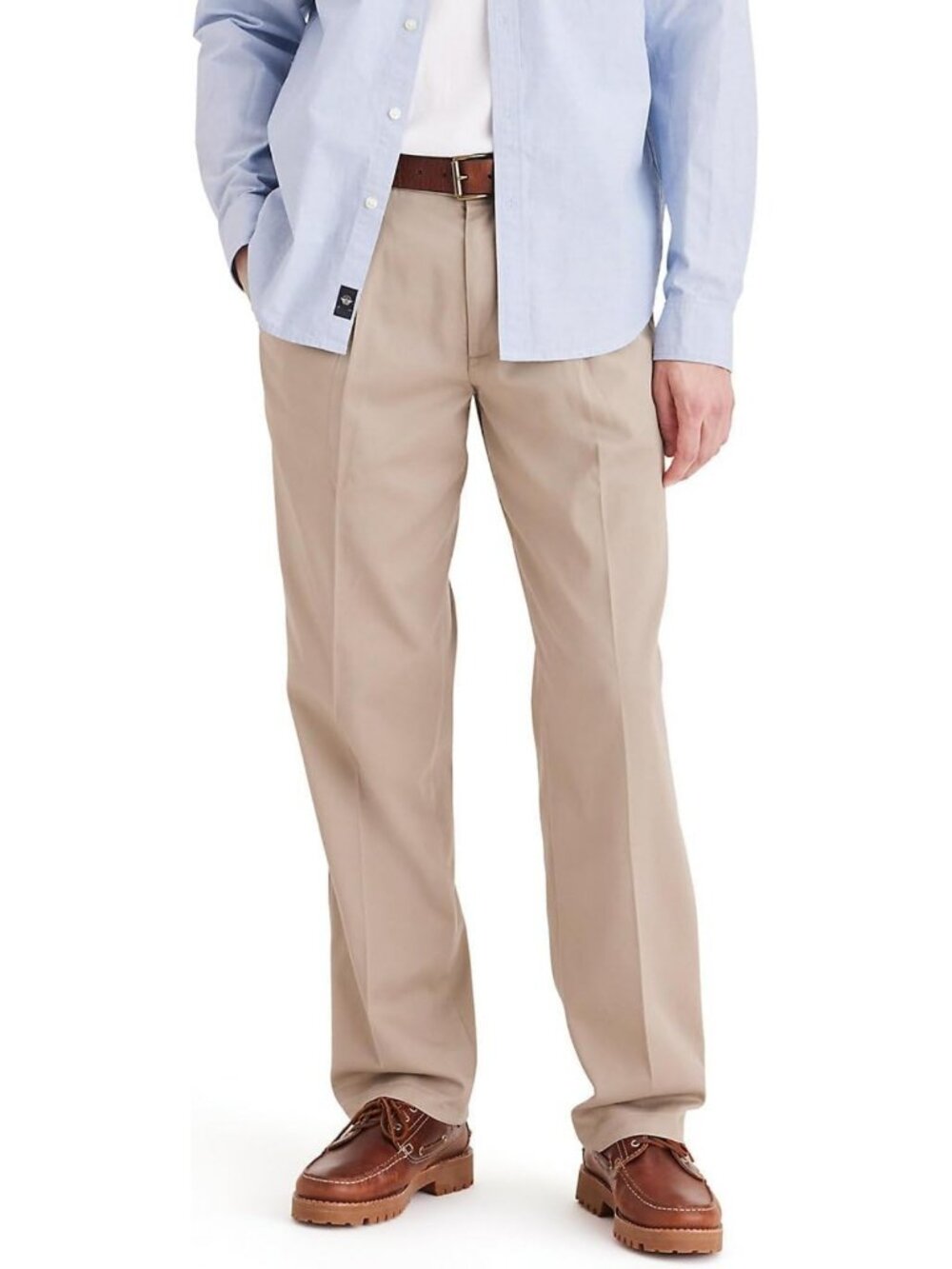 Classic Fit Easy Khaki Pants for Men - Pleated, Standard & Big Tall Sizes